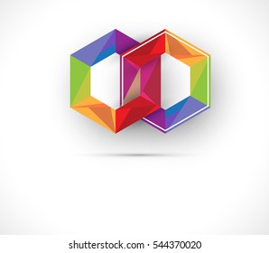 Abstract hexagon background. Technology polygonal design. Digital futuristic minimalism