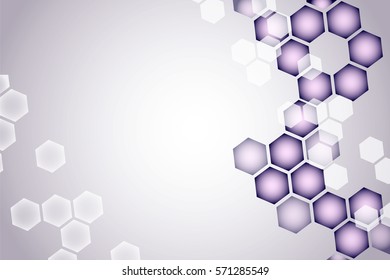 Abstract hexagon background. Technology polygonal design