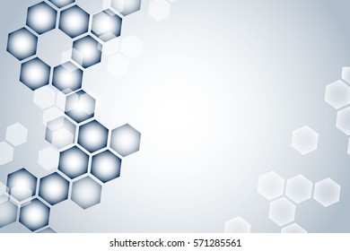 Abstract hexagon background. Technology polygonal design
