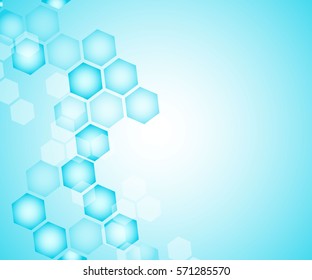 Abstract hexagon background. Technology polygonal design