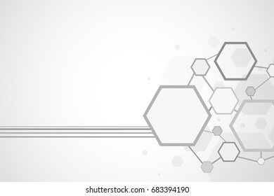 Abstract hexagon background , Technology polygonal concept