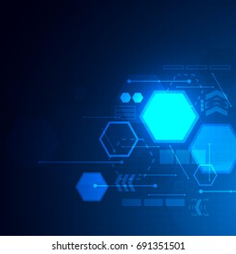 Abstract hexagon background , Technology polygonal concept