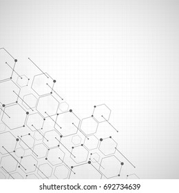 Abstract hexagon background , Technology polygonal concept