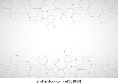 Abstract hexagon background , Technology polygonal concept