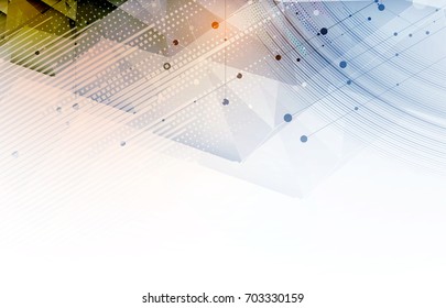 Abstract hexagon background. Technology polygonal design. Digital futuristic minimalism.