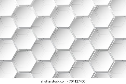 Abstract hexagon background. Technology polygonal design. vector illustration