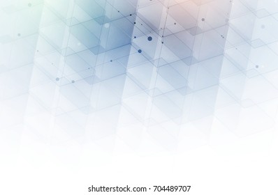 Abstract hexagon background. Technology polygonal design. Digital futuristic minimalism