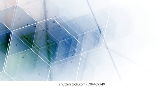 Abstract hexagon background. Technology polygonal design. Digital futuristic minimalism