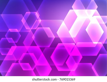 Abstract hexagon background. Technology polygonal design.
