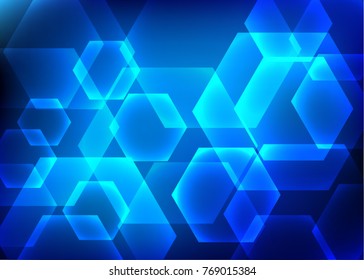 Abstract hexagon background. Technology polygonal design.