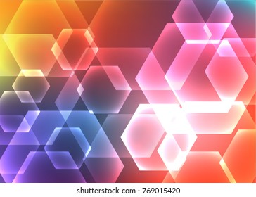 Abstract hexagon background. Technology polygonal design.