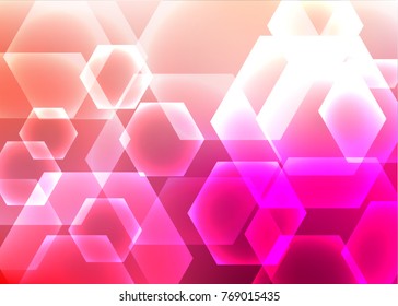 Abstract hexagon background. Technology polygonal design.