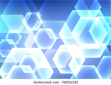 Abstract hexagon background. Technology polygonal design.