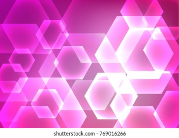 Abstract hexagon background. Technology polygonal design.