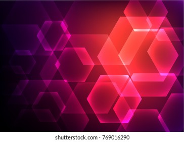 Abstract hexagon background. Technology polygonal design.