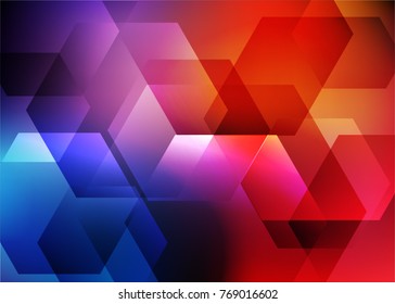 Abstract hexagon background. Technology polygonal design