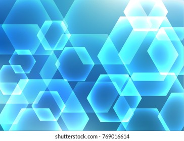 Abstract hexagon background. Technology polygonal design