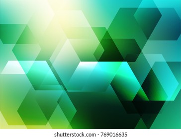 Abstract hexagon background. Technology polygonal design