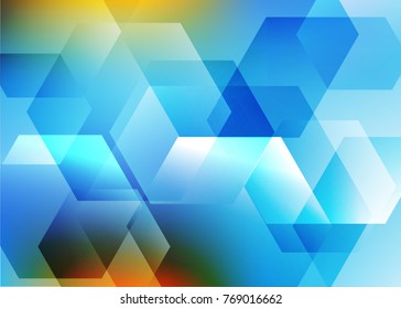 Abstract hexagon background. Technology polygonal design