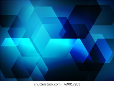 Abstract hexagon background. Technology polygonal design
