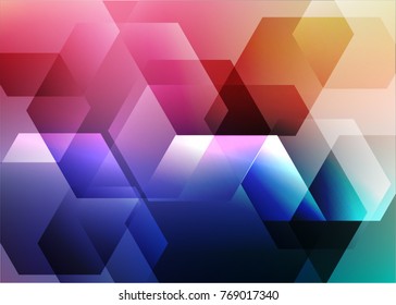 Abstract hexagon background. Technology polygonal design
