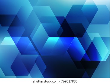 Abstract hexagon background. Technology polygonal design
