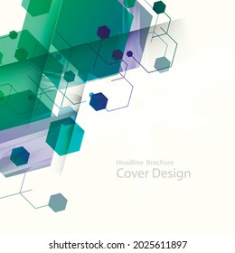 Abstract hexagon background technology. Vector illustration for your ideas