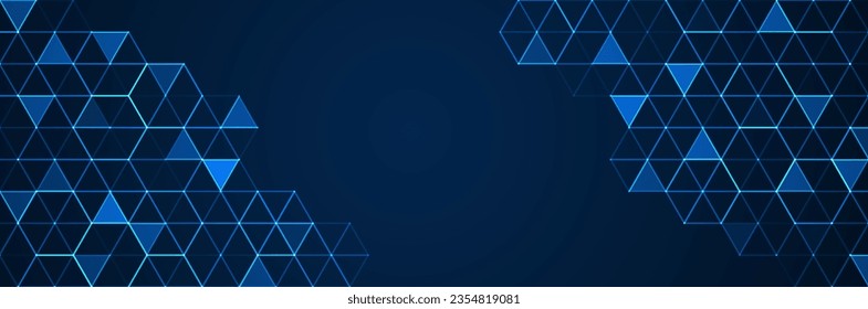 Abstract hexagon background with triangle shape