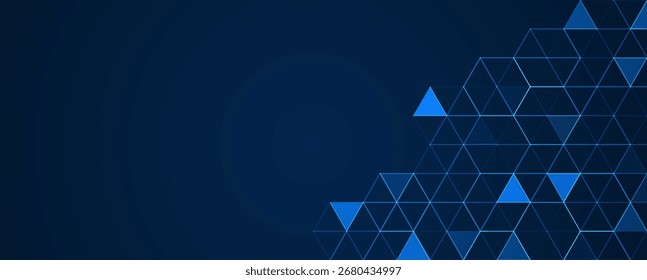 Plano de fundo hexágono abstrato com forma de triângulo