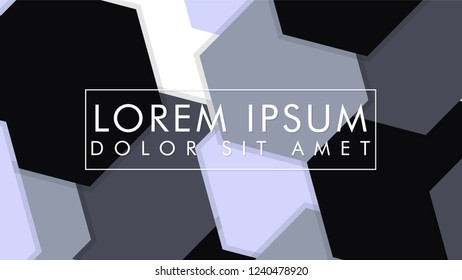 abstract hexagon background vector design with shadow , color gradient black and white