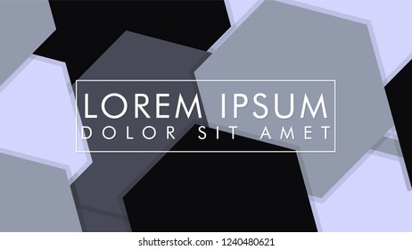 abstract hexagon background vector design with shadow , color gradient black and white