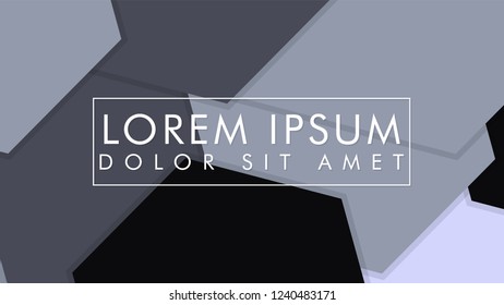 abstract hexagon background vector design with shadow , color gradient black and white