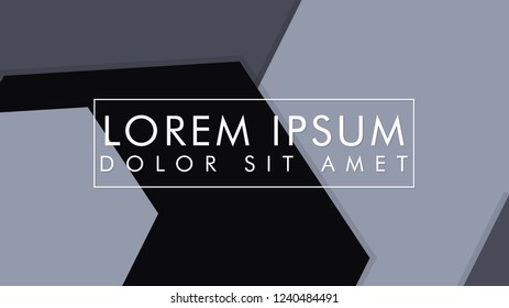 abstract hexagon background vector design with shadow , color gradient black and white