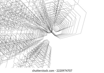 Abstract hexagon background vector drawing