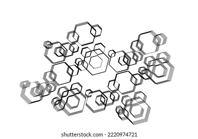 Abstract hexagon background vector drawing