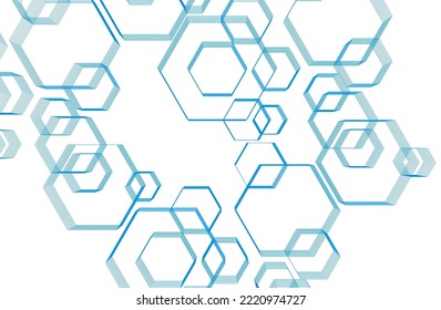 Abstract hexagon background vector drawing