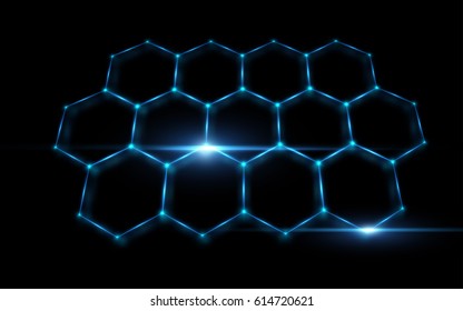 Abstract hexagon background. Vector illustration