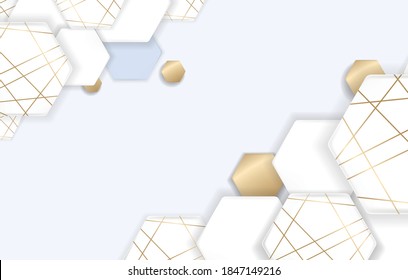 Abstract hexagon background, vector image