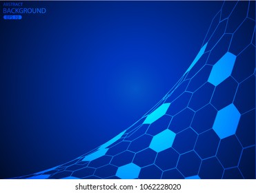 Abstract hexagon background,Technology polygonal concept,vector esp10