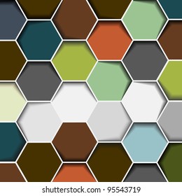 Abstract hexagon background.Vector eps10