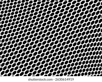 Abstractas hexágono patrón de diseño plano blanco y negro. Fondo geométrico blanco. Ilustración vectorial.