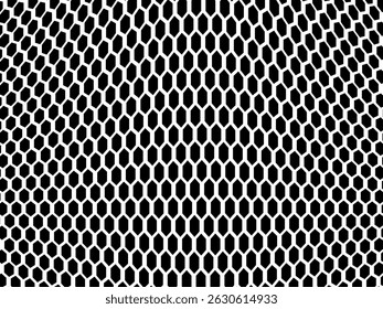 Abstractas hexágono patrón de diseño plano blanco y negro. Fondo geométrico blanco. Ilustración vectorial.