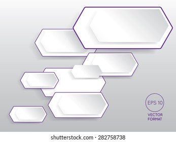 Abstract hexagon blank business background template - Vector Design Concept