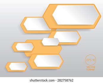Abstract hexagon blank business background template - Vector Design Concept
