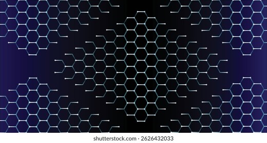 Abstractas hexágono Anuncio de fondo azul futurista de datos de negocios. diseño futurista para Anuncio, cubierta y Web