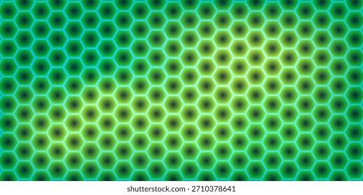 Abstract hexagon blue background banner futuristic business data technology modern concept, polygon shape lines connecting link dark blue contrast