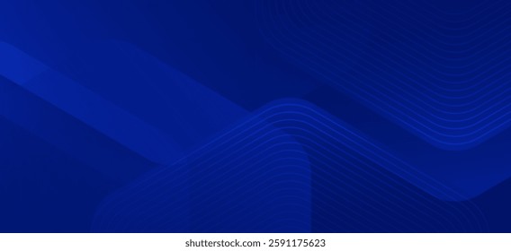 Abstract hexagon blue background. Modern simple blue geometric design. Minimal shapes. Suit for booklet, brochure, banner, poster, website, flyer, cover, corporate, backdrop. Vector illustration