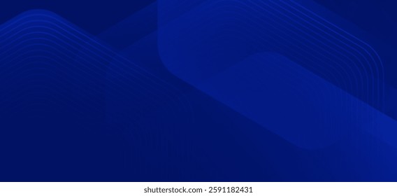 Abstract hexagon blue background. Modern simple blue geometric design. Minimal shapes. Suit for booklet, brochure, banner, poster, website, flyer, cover, corporate, backdrop. Vector illustration