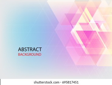 Abstract hexagon blue background. Technology polygonal design. Digital futuristic minimalism. Vector illustration