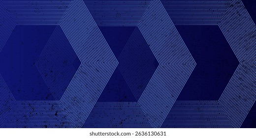 Abstract Hexagon Blue Tech Finance Fintech Background Abstract Pixel Pattern. Abstract Business Tech Simple Art Modern Abstract